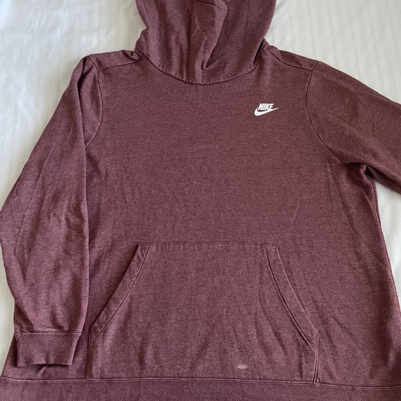 Nike Women’s Sweater Hoodie Funnel Neck Hoodie Sweatshirt Size 1X Burgundy - Picture 1 of 10